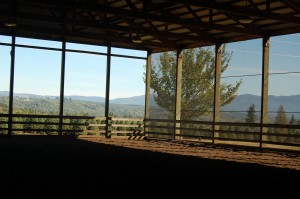 View provided by GaleSjhield Stationary Screens on 19' Tall Side Walls