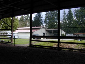 View Through GaleShield Stationary Screens on Arena End Wall with