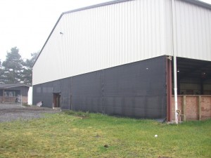 GaleShield Screens protecting the End Wall of this arena in Auburn, WA