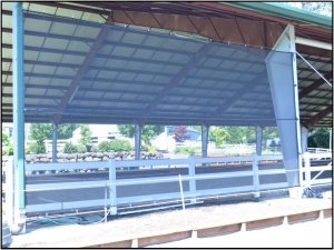 CABLE MOUNT SCREEN installed on Oregon arena