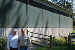 Satisfied Owners of arena with GaleShield Stationary Screens providing weather protection